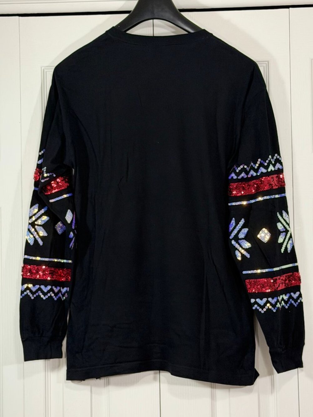Victoria's Secret PINK Long Sleeve Holiday Bling Campus Tee - Picture 2 of 10